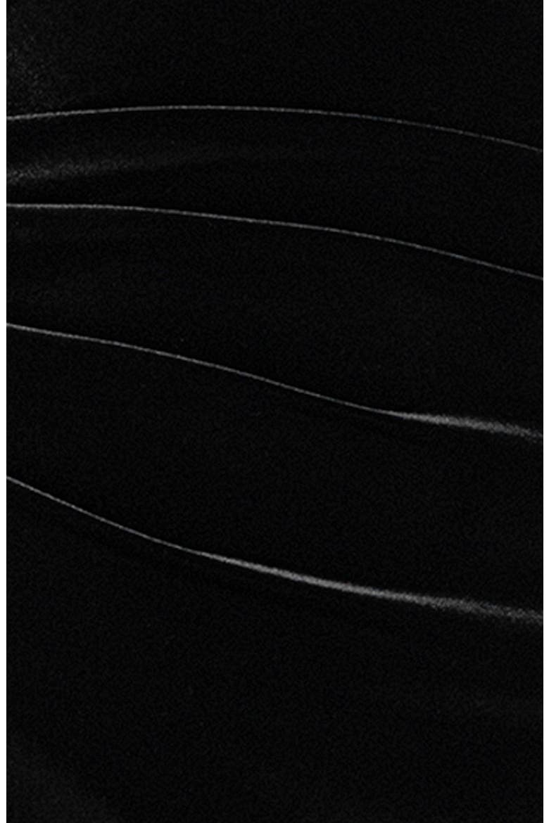 One-Shoulder Stretch Velvet Gown with Chiffon Sash, Alternate, color, BLACK