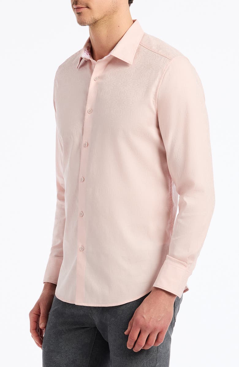 Robert Graham Odyssey Classic Fit Long Sleeve Stretch Cotton Button-Up Shirt, Alternate, color, Pink