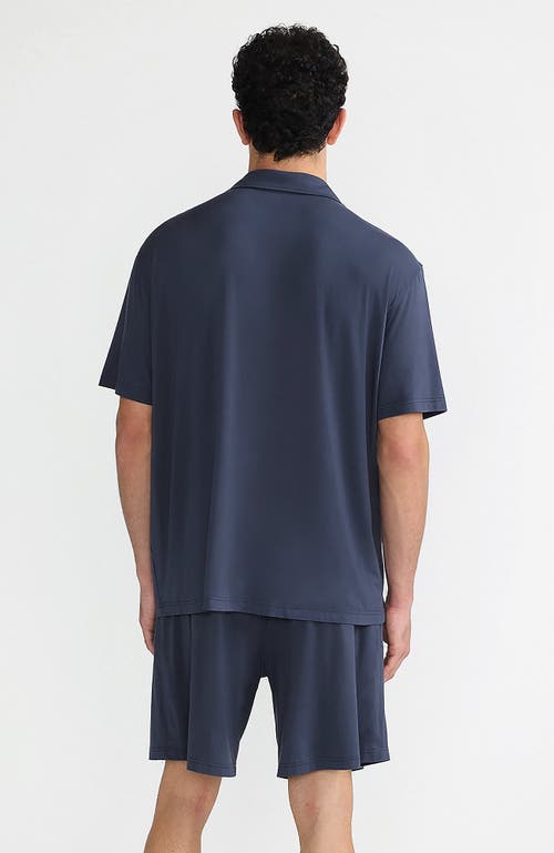 Lands' End Short Sleeve Cooling Knit Short Set In Blue