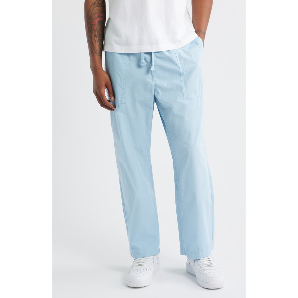 Service Works Organic Cotton Poplin Drawstring Chef Pants In Blue