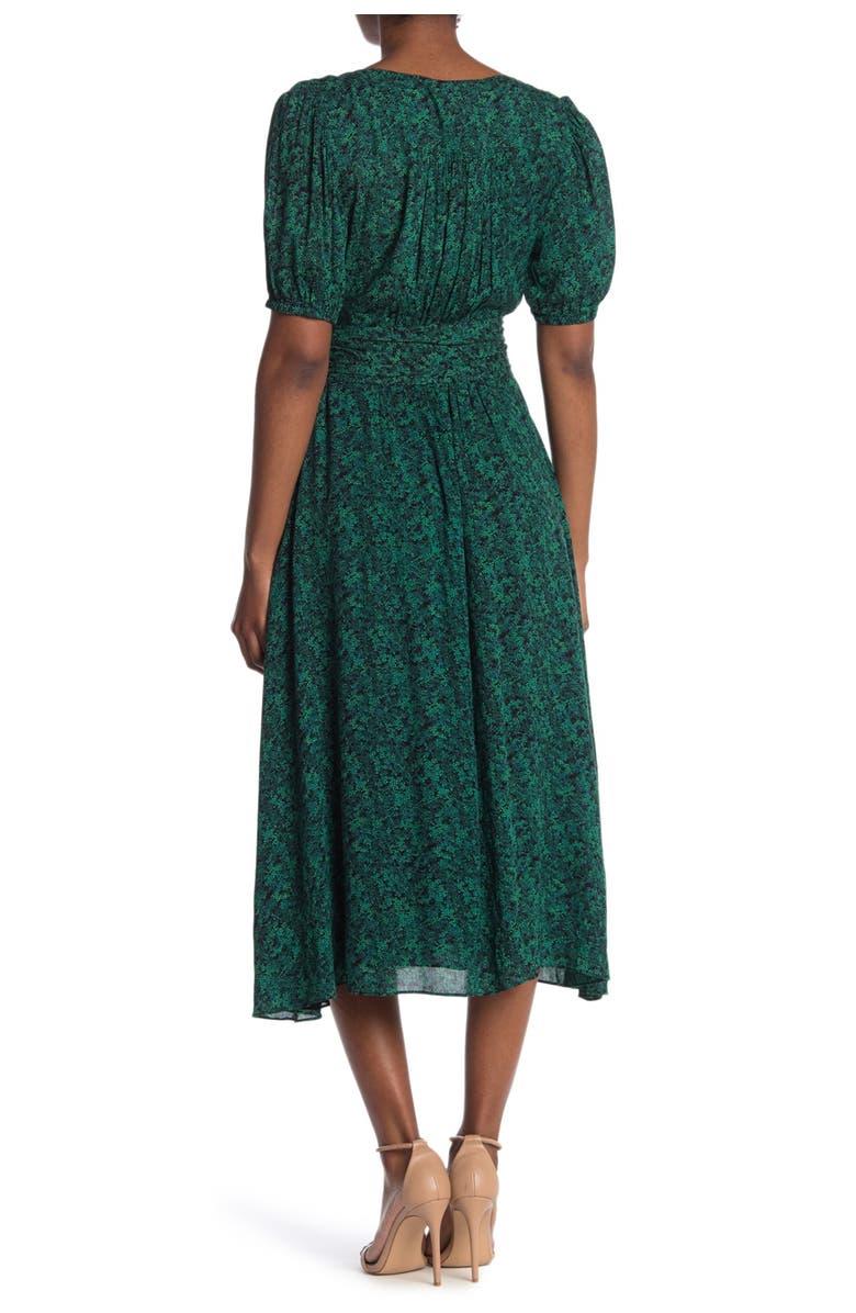 ba&sh Noemie Floral Short Sleeve Wrap Midi Dress, Alternate, color,