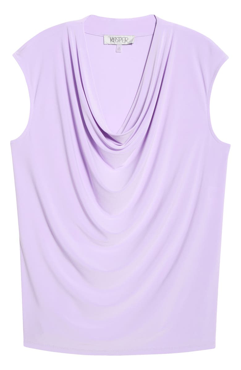 KASPER Cowl Neck Cap Sleeve Top, Alternate, color, Lavender Mist