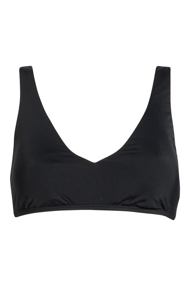 V-Neck Bikini Top, Alternate, color, BLACK