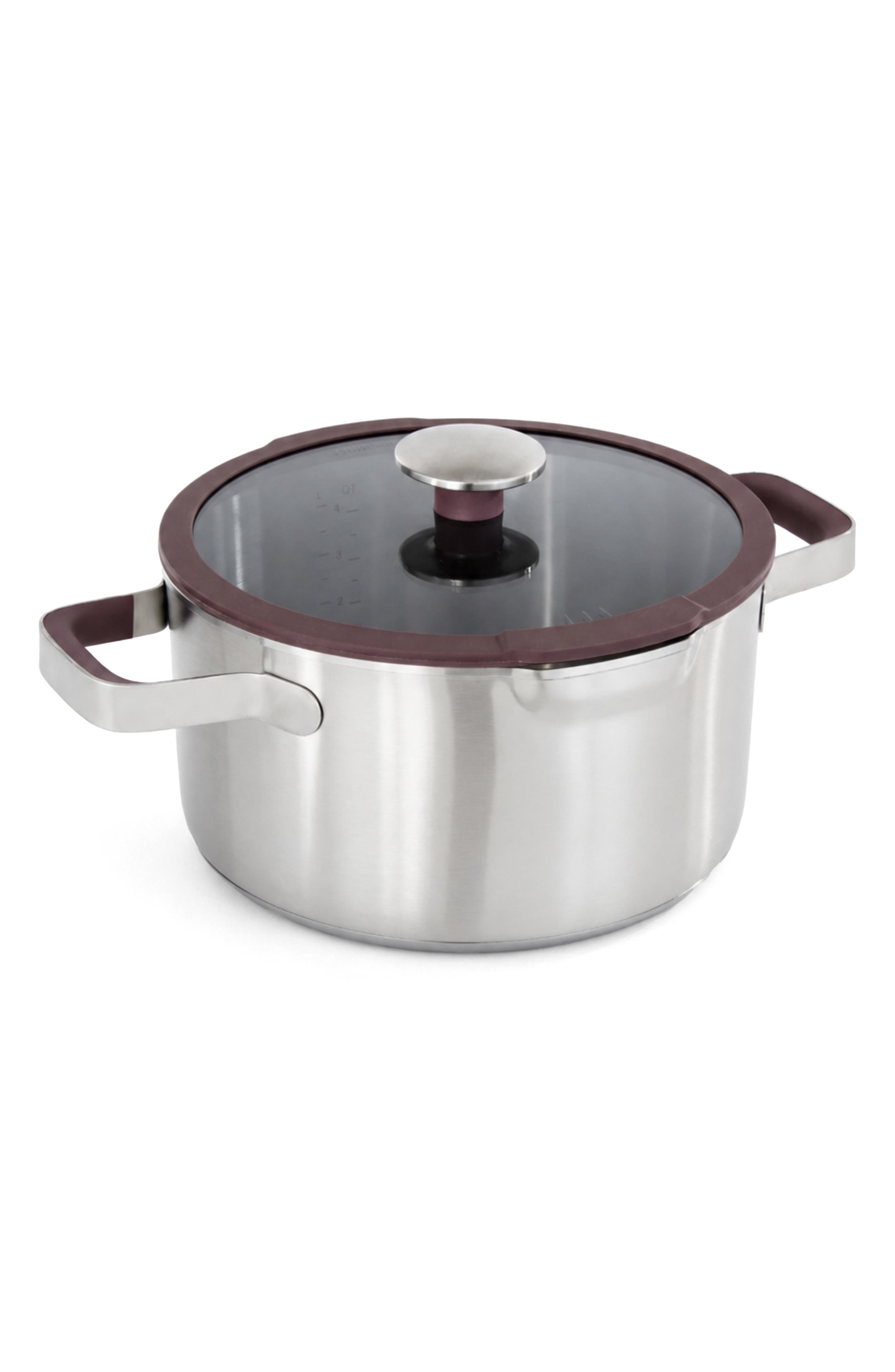 Elements 18/10 Stainless Steel Stockpot & Glass Lid