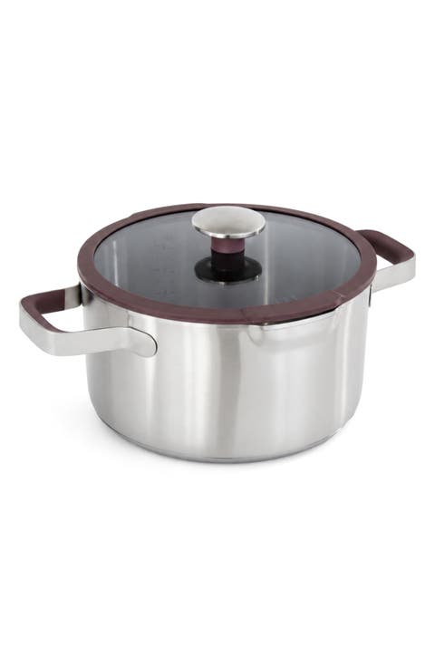 Elements 18/10 Stainless Steel Stockpot & Glass Lid