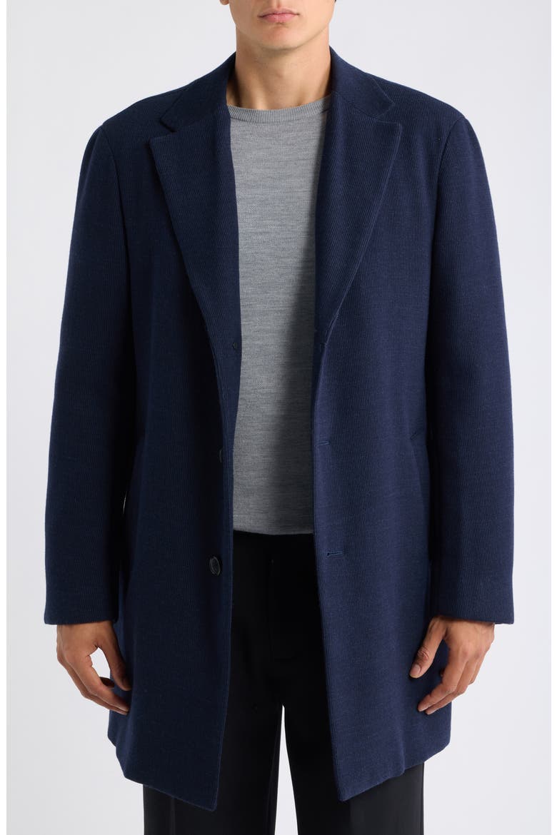 Turner Wool and Cashmere Hooded Overcoat, Alternate, color, BLUE WINDOWPANE