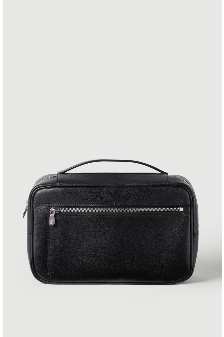 Grain leather beauty case, Alternate, color, Black
