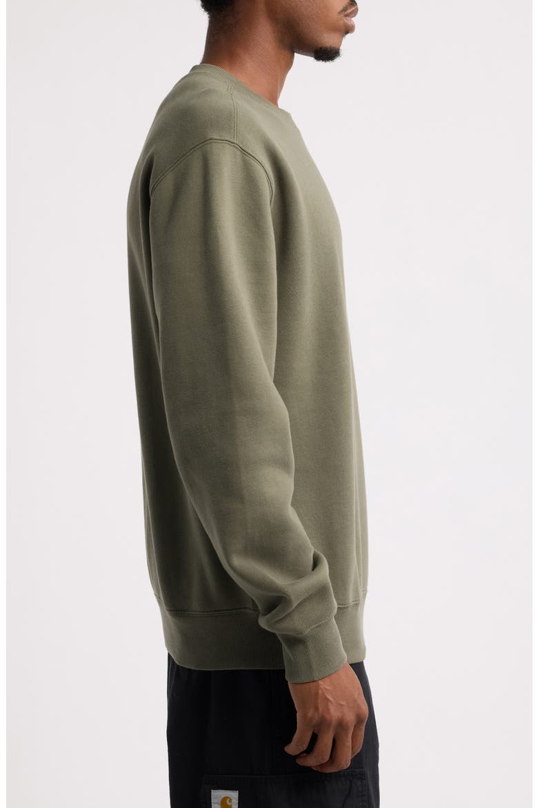 Pinball Embroidered Cotton Crewneck Sweatshirt, Alternate, color, LEAF