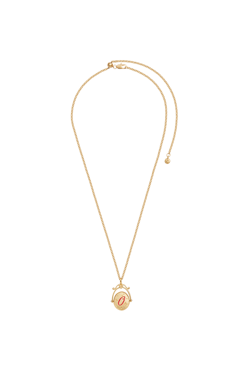 O Initial Orchid Gold Spinner Chain Necklace, Alternate, color, Gold
