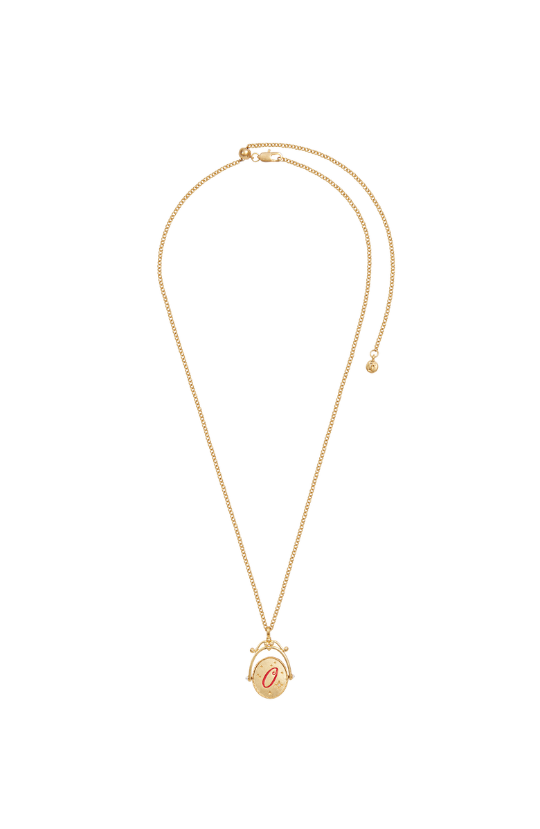 Fable England O Initial Orchid Gold Spinner Chain Necklace, Alternate, color, Gold