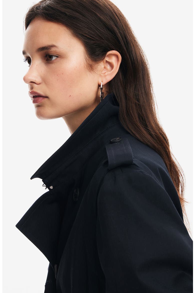 Vilma Cotton Twill Trench Coat, Alternate, color, BLUE
