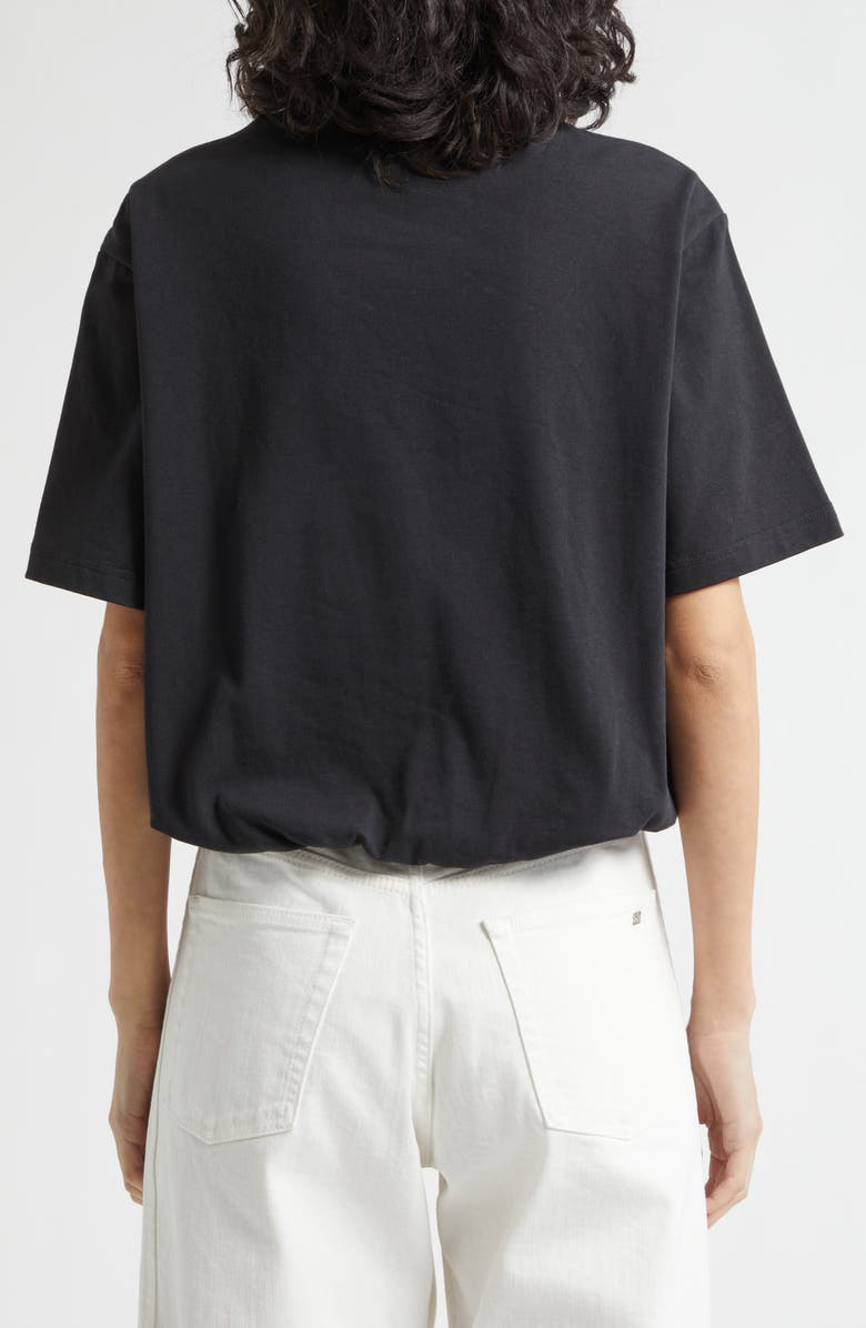 Cinq à Sept Davini Twilight Crystal & Bead Embellished Bubble Hem T-Shirt, Alternate, color, Black