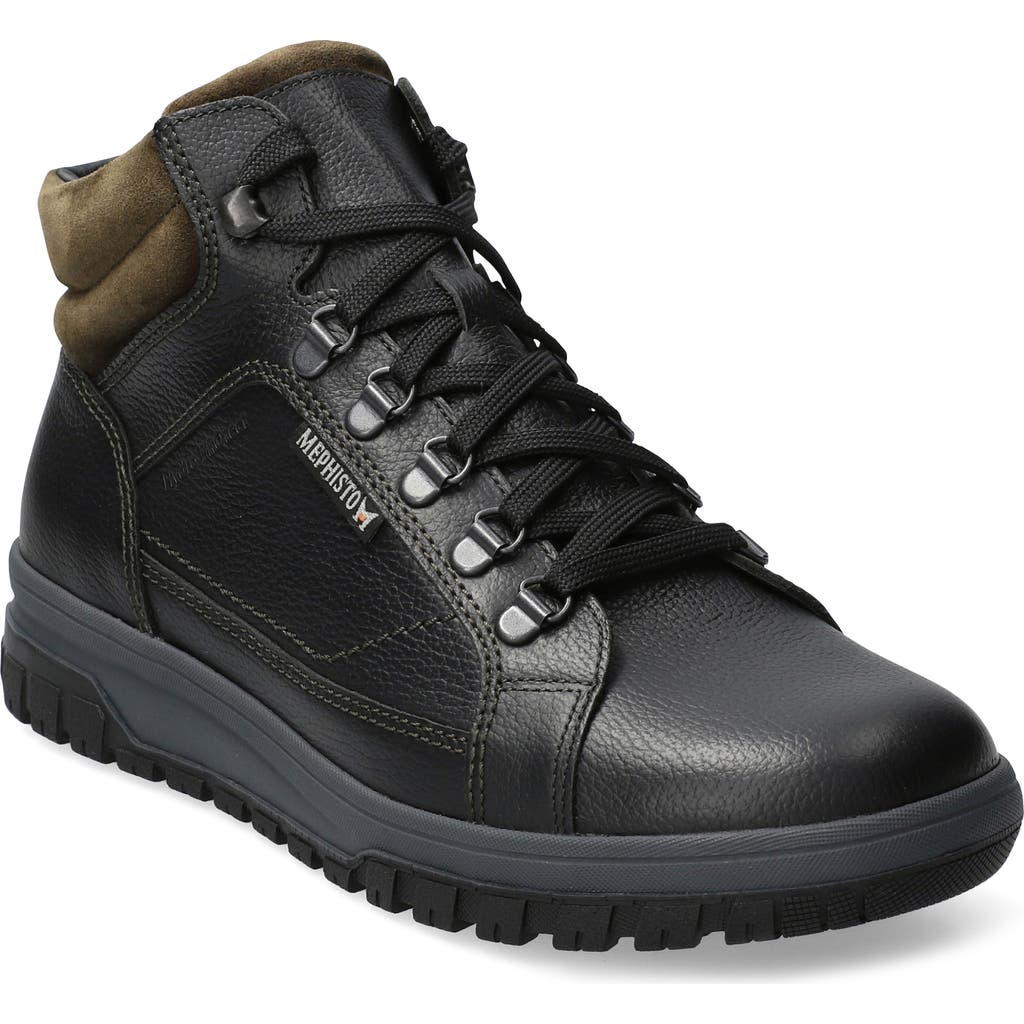 Mephisto Pitt Mid Lace-up Boot In Black