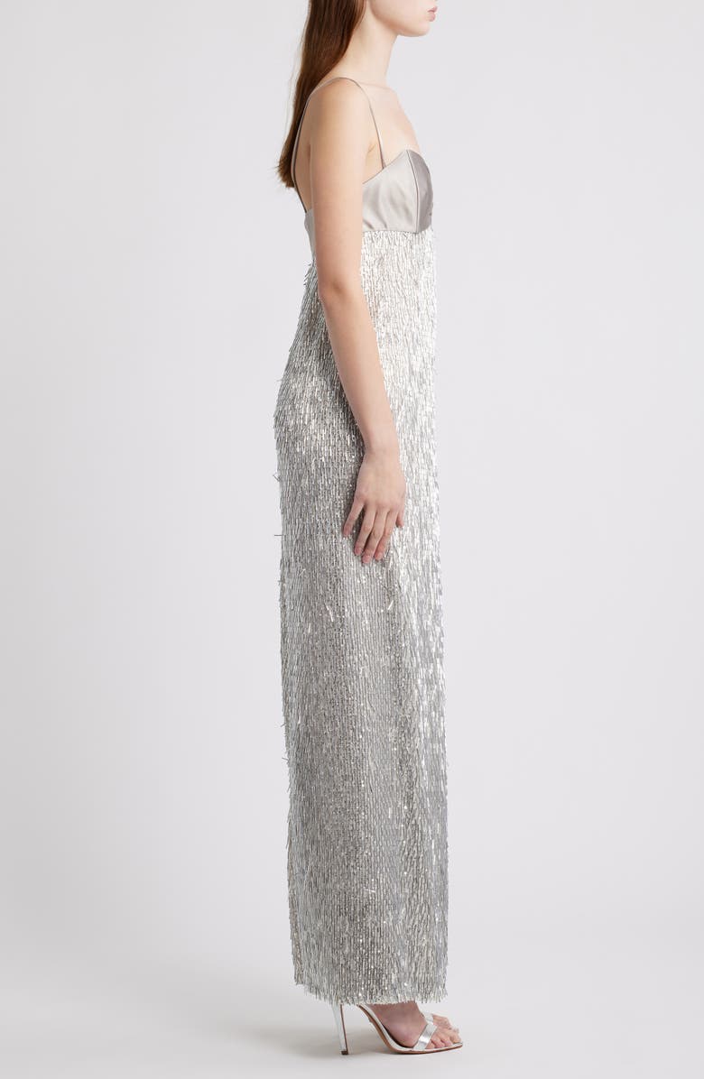 Black Halo Berri Sequin Gown, Alternate, color, Champagne Shimmer