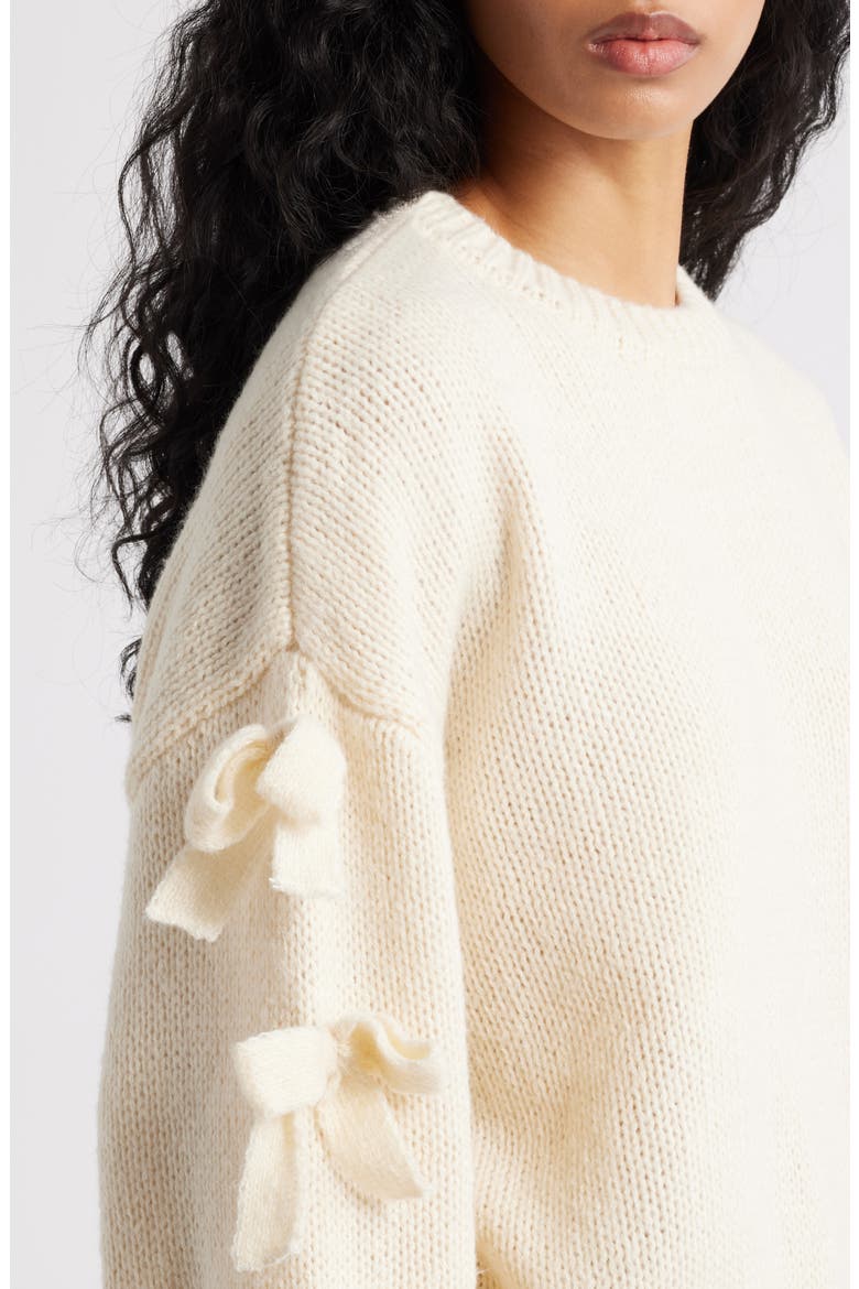 Lover Tie Sleeve Sweater, Alternate, color, IVORY