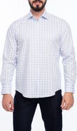 VELLAPAIS Check Cotton Slim Fit Button Down Shirt