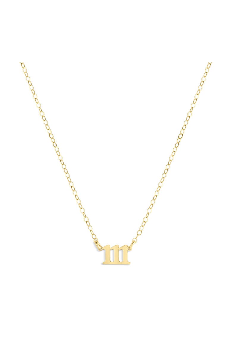 Set & Stones Angel Numbers Necklace, Main, color, Gold / 111