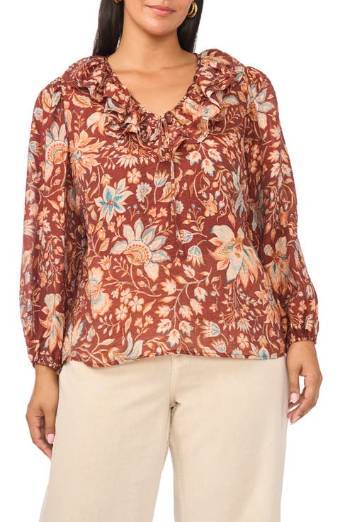 Ruffle V-Neck Top
