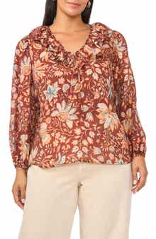 Ruffle V-Neck Top