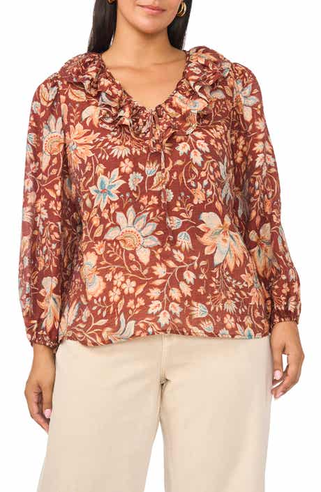 Ruffle V-Neck Top