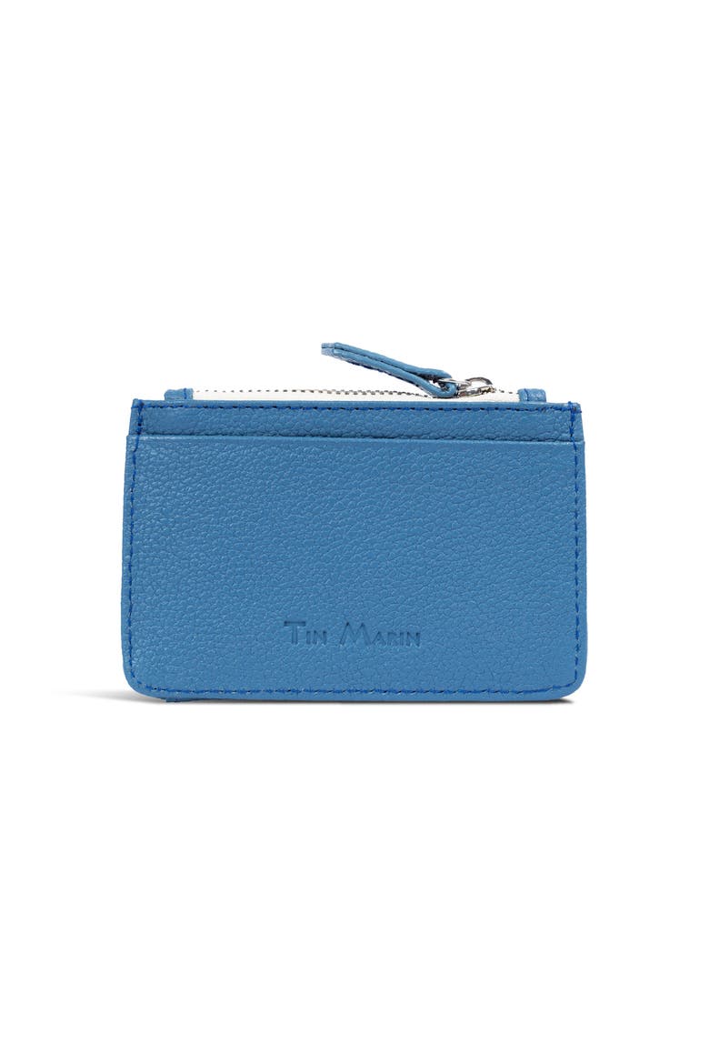 Georgie Leather Card Case, Main, color, Stone Blue