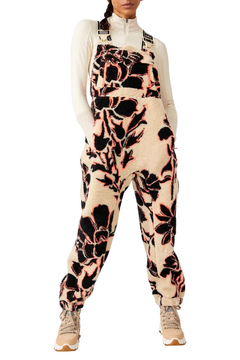 FP Movement Hit the Slopes Fleece Overalls, Main, color, MAGNOLIA COMBO