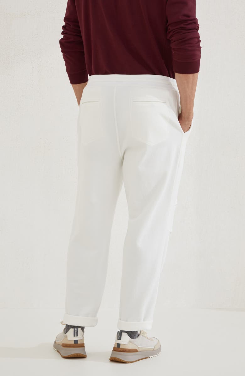 Brunello Cucinelli French terry trousers, Alternate, color, Off-White
