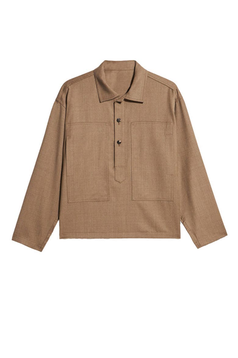 Fuego Wool Fresco Overshirt, Main, color, BEIGE