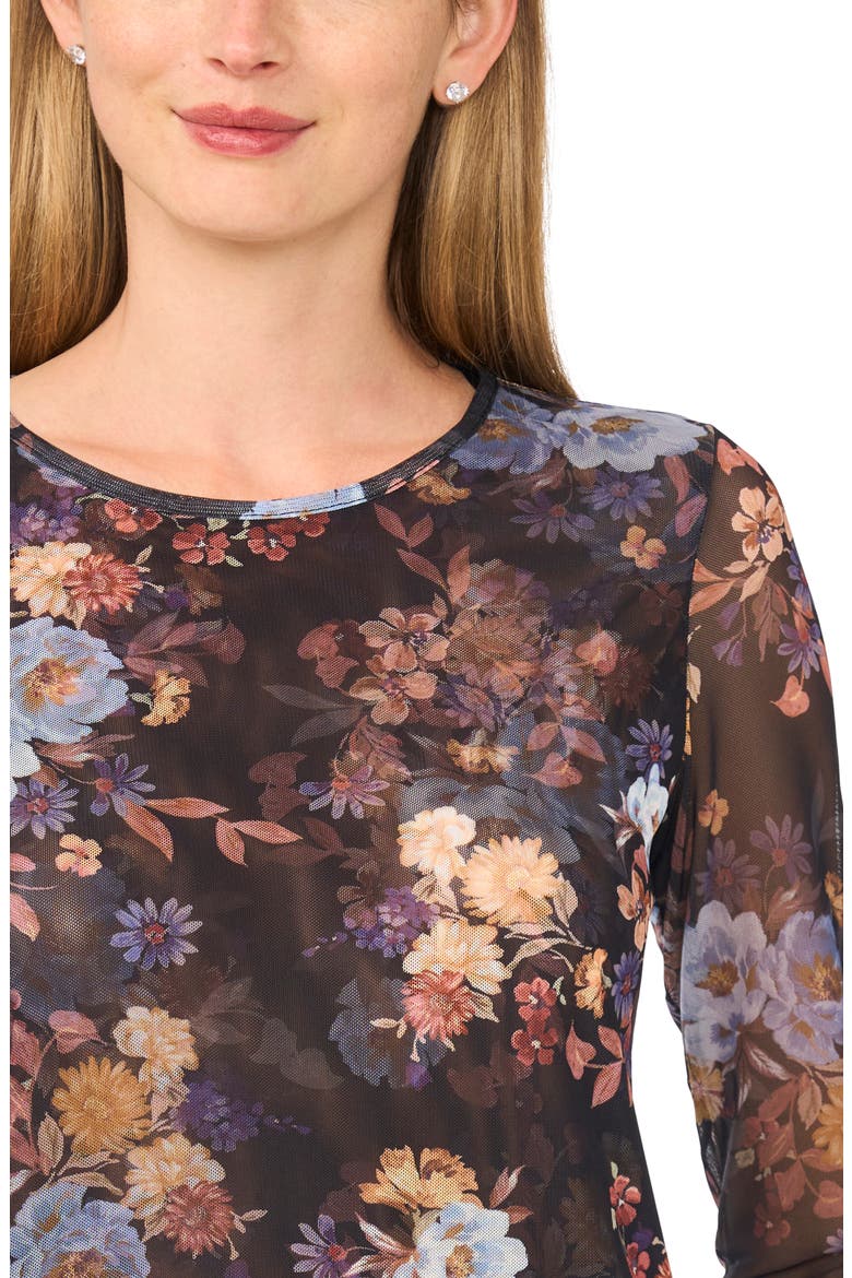 Long Sleeve Mesh Top, Alternate, color, RICH BLACK