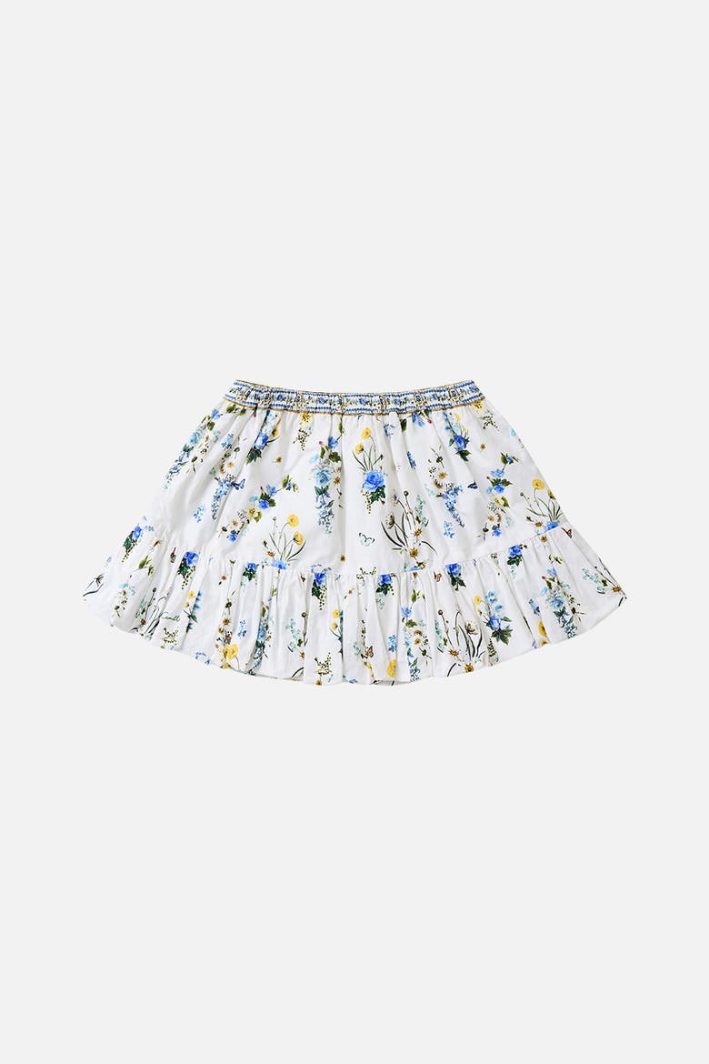 Kids Short Bubble Skirt, Alternate, color, Dandelion Skies