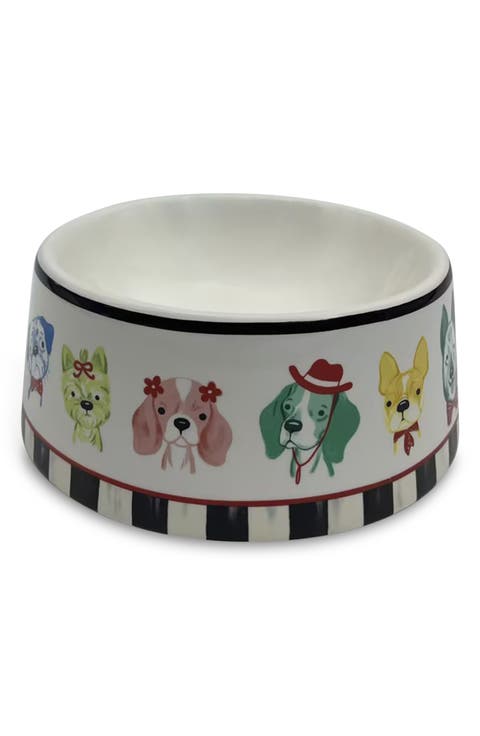 Courtly Check Ceramic Pet Dish