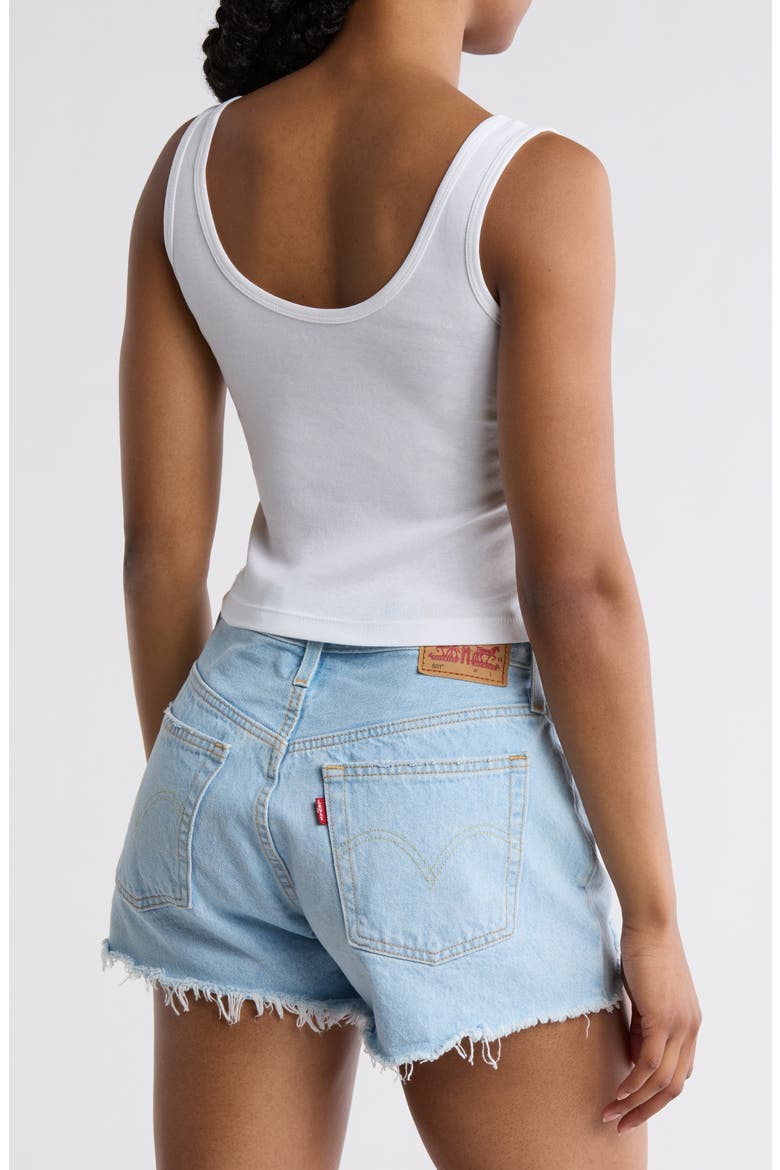 Leisure Scoop Neck Crop Tank, Alternate, color, WHITE