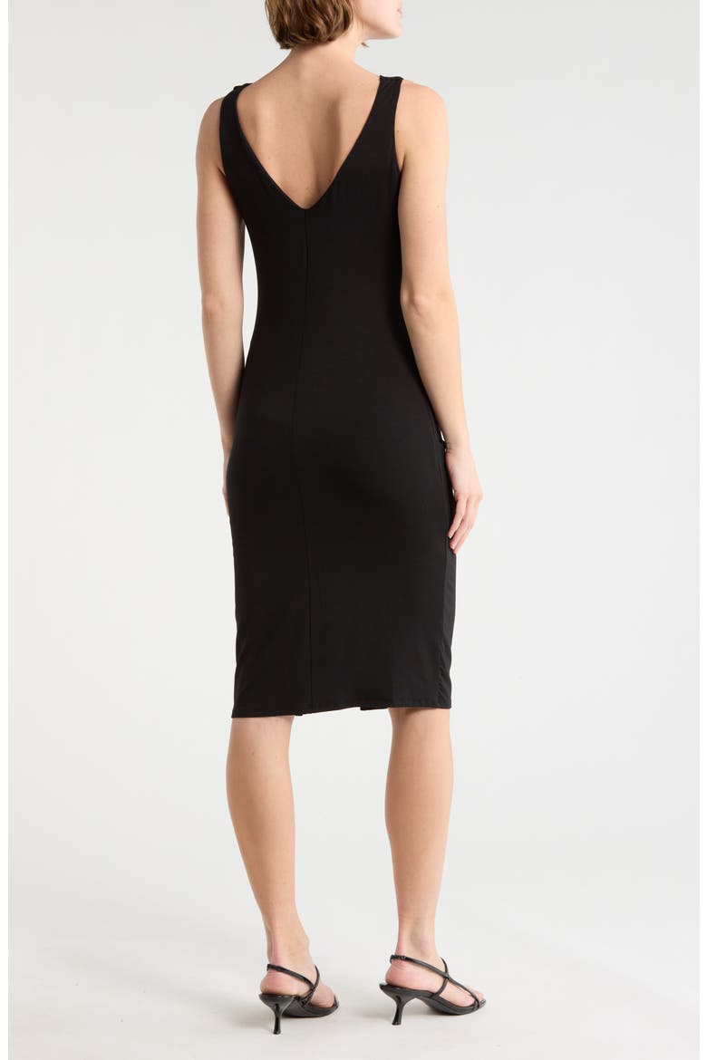 Amaya Ruched Body-Con Dress, Alternate, color, BLACK