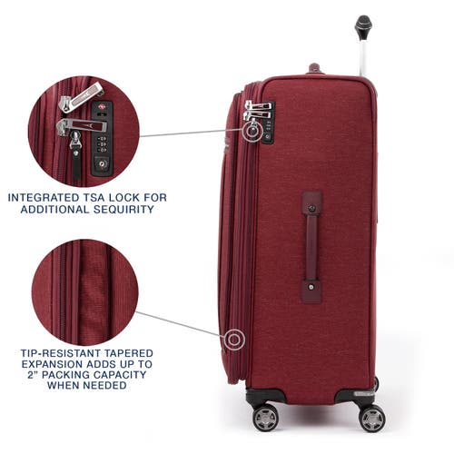 Travelpro Platinum Elite Softside Expandable Large 29-inch Checked Luggage In Bordeaux Red