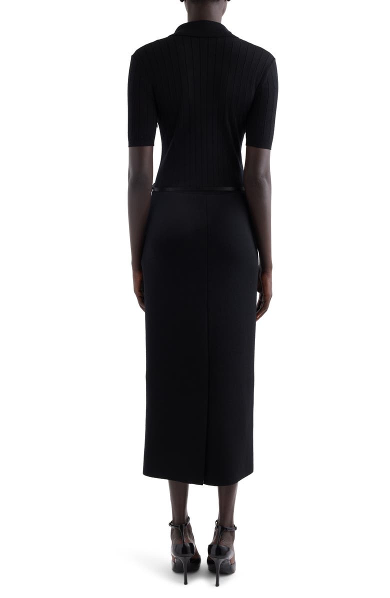 Givenchy Belted Wool Polo Midi Dress, Alternate, color, 