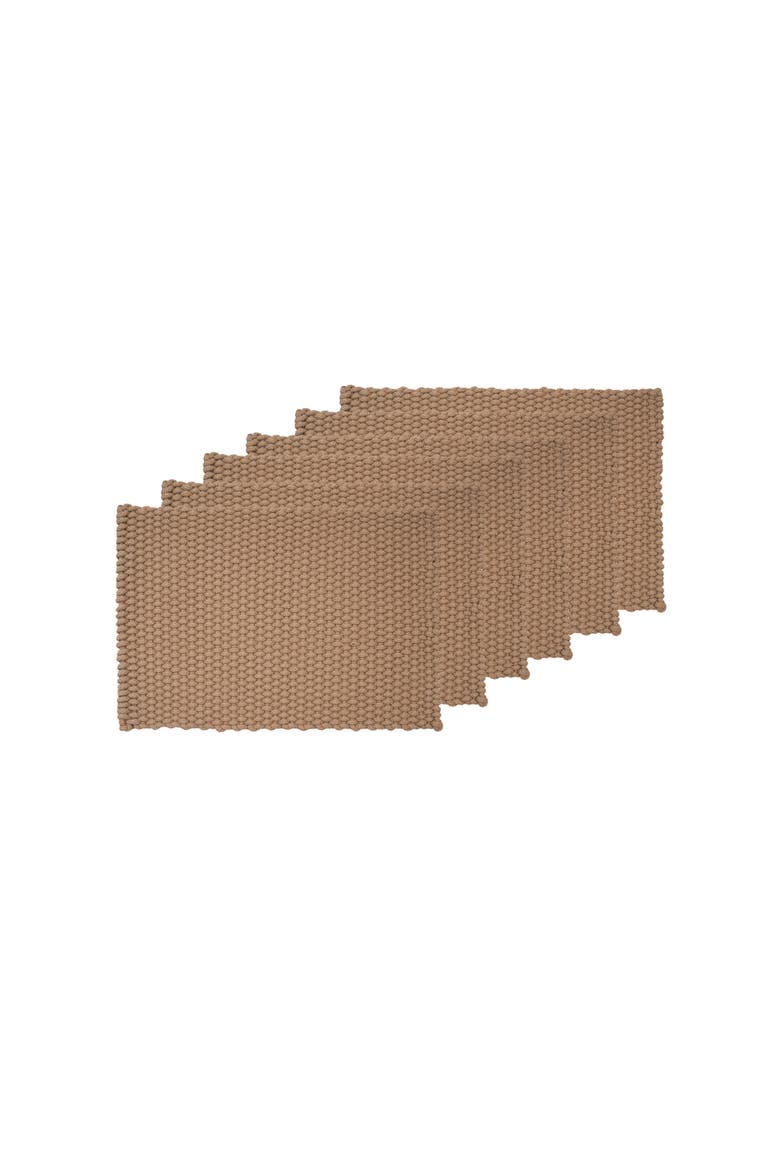 Braided Rope Placemats Sets of 6 Collection, Main, color, Beige