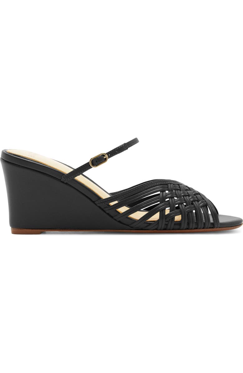Alexandre Birman Lilian Woven Wedge Slide Sandal, Alternate, color, Black
