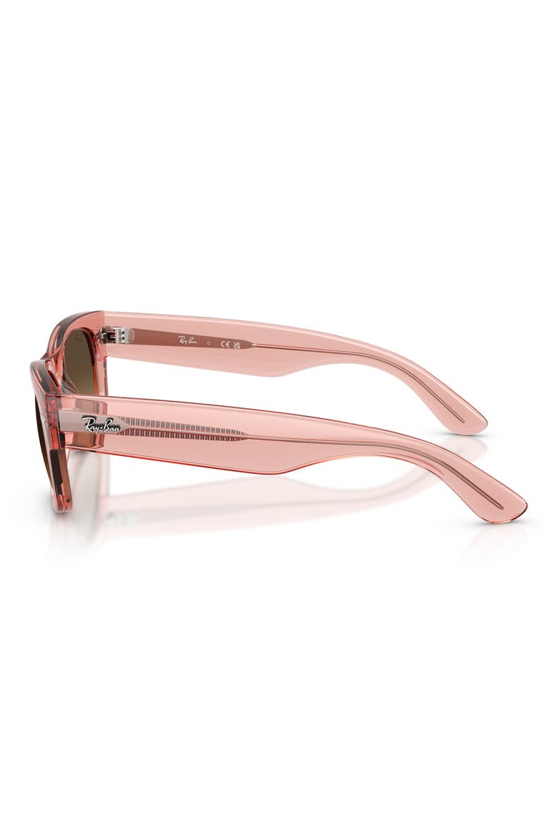 Mega Wayfarer II 52mm Gradient Square Sunglasses, Alternate, color, PINK / LIGHT BROWN BLACK