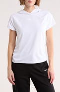 DKNY Ruched Short Sleeve Hooded T-Shirt