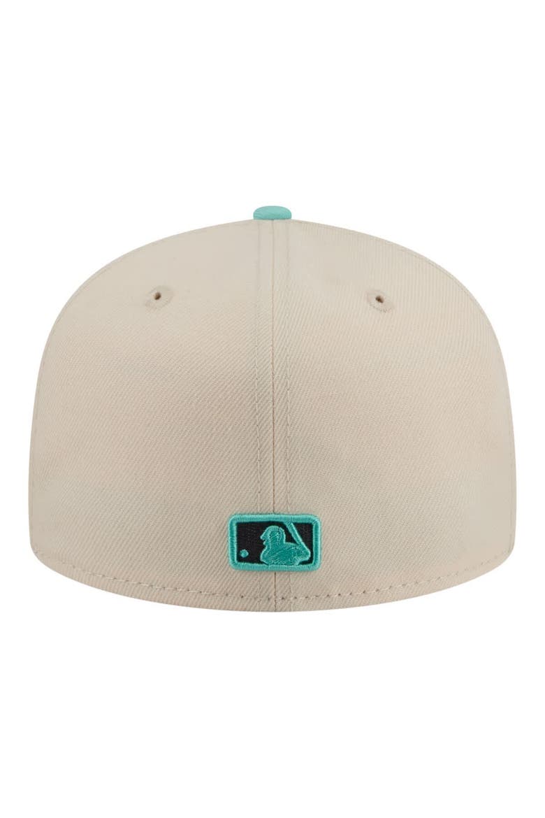Men's New Era Light Beige/Turquoise Houston Astros Two-Tone Color Pack 59FIFTY Fitted Hat, Alternate, color, Light Beige