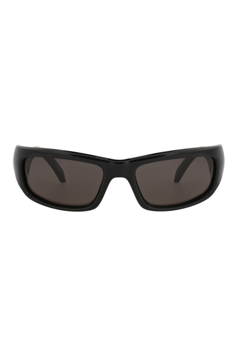 58mm Rectangular Sunglasses, Main, color, BLACK BLACK GREY