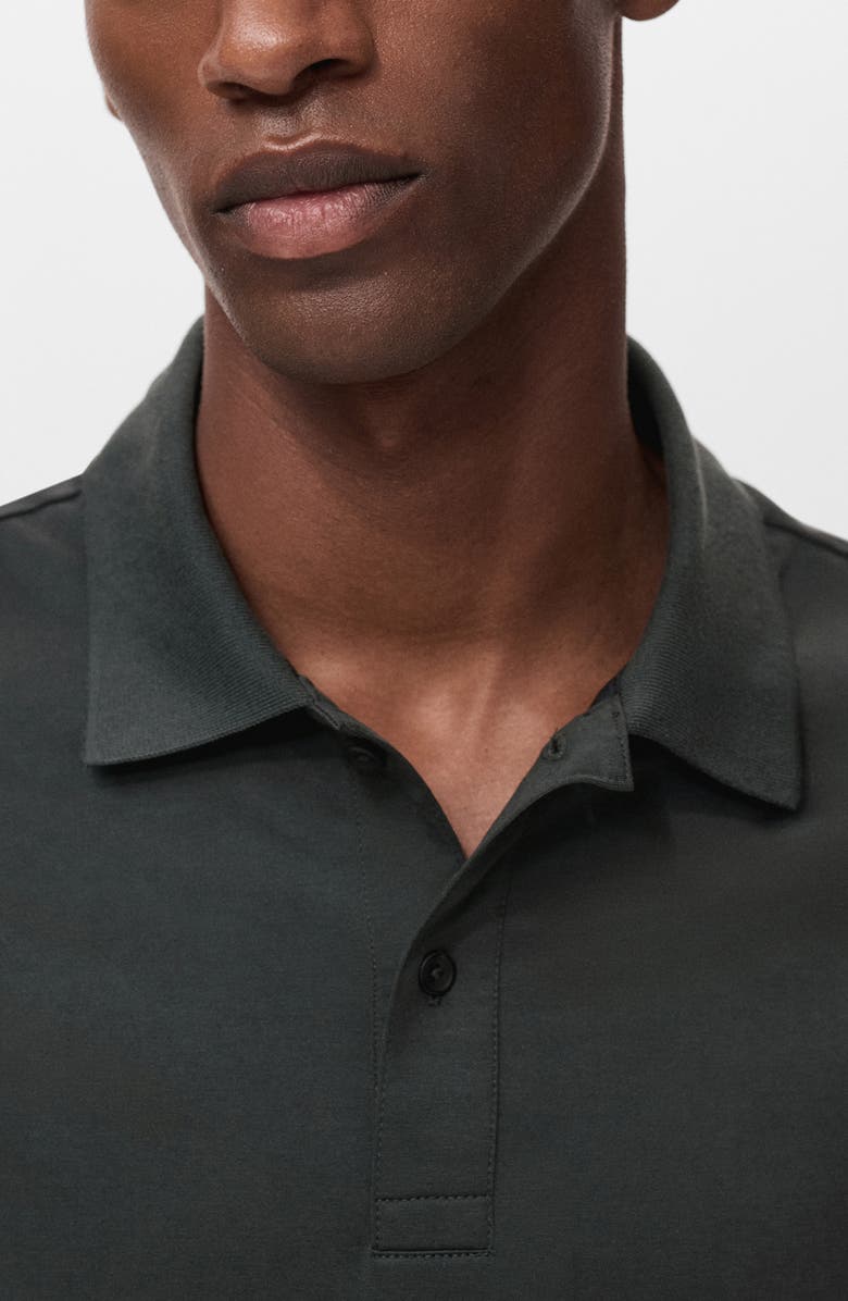 MANGO Slim Fit Thermolite<sup>®</sup> Polo, Alternate, color, Dark Green Grey