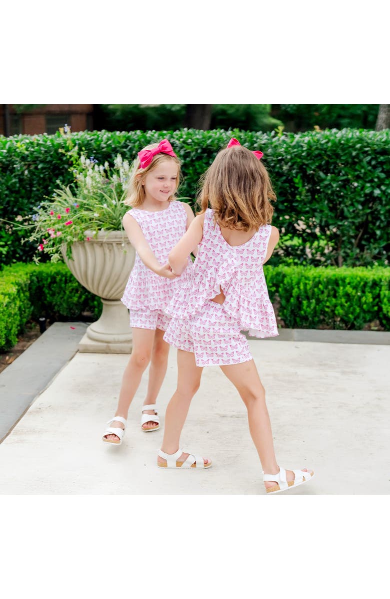 Lila and Hayes Poppy Girls' Short Set, Alternate, color, Cartie Butterflies