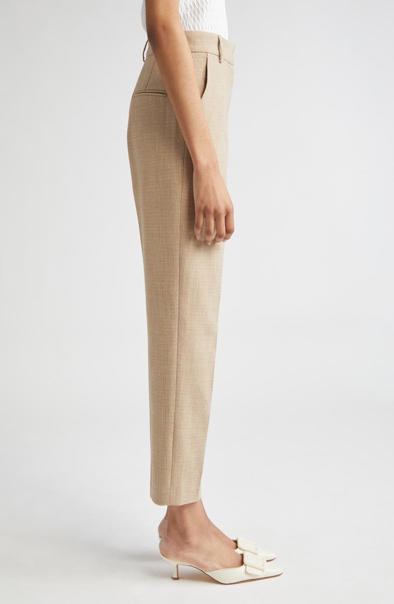 ST. JOHN Heathered Stretch Suiting Ankle Pants, Alternate, color, Acorn/ Haze Gray Multi