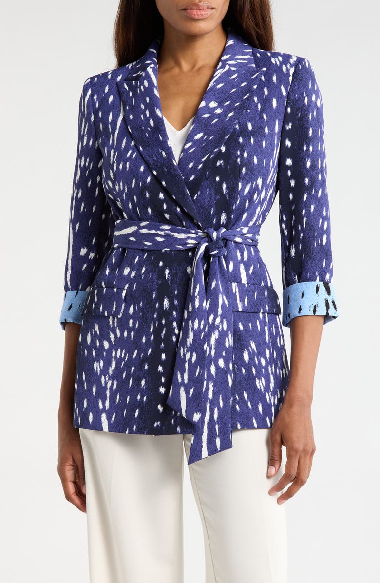DVF Emiliano Jacket, Main, color, Fawn Perfect Navy
