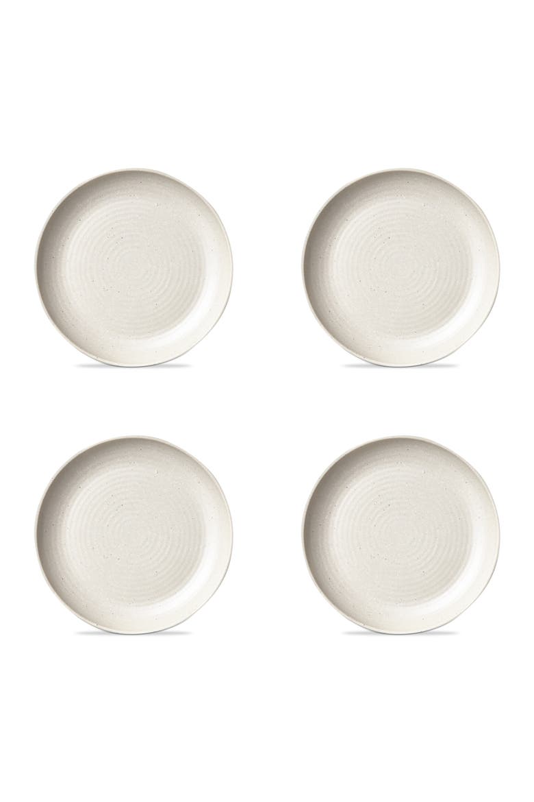 Cream Brooklyn Melamine Salad Plate Set of Four Dishwasher Safe, Main, color, Beige
