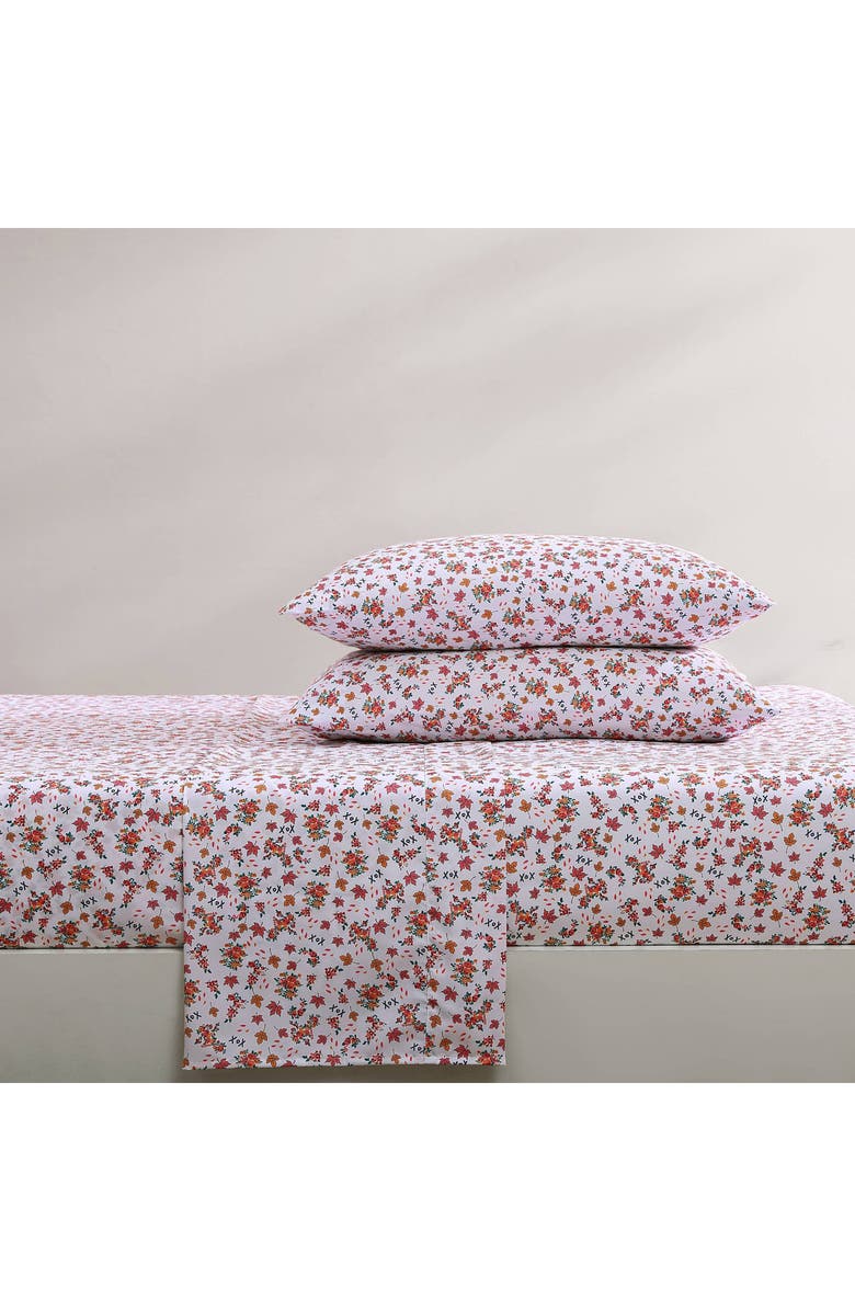 Betsey Johnson Fall Foliage Sheet Set, Alternate, color, Pink