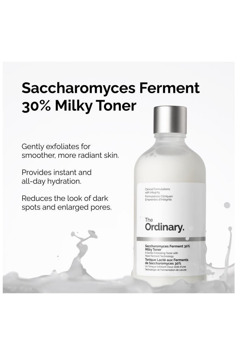 Saccharomyces Ferment 30% Milky Toner for Gentle Exfoliation & Hydration, Alternate, color, NO COLOR