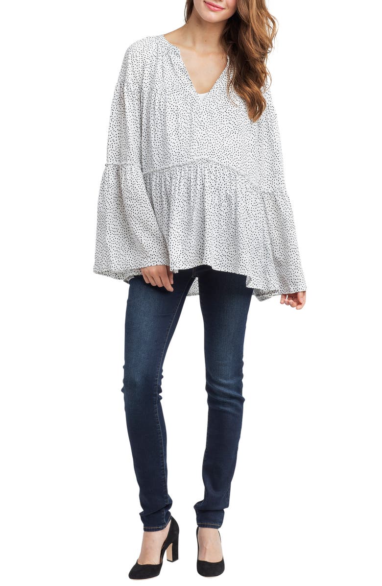 Nom Maternity Josephine Bell Sleeve Maternity Top, Main, color,