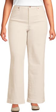 Lands' End High Rise Wide Leg Denim Jeans